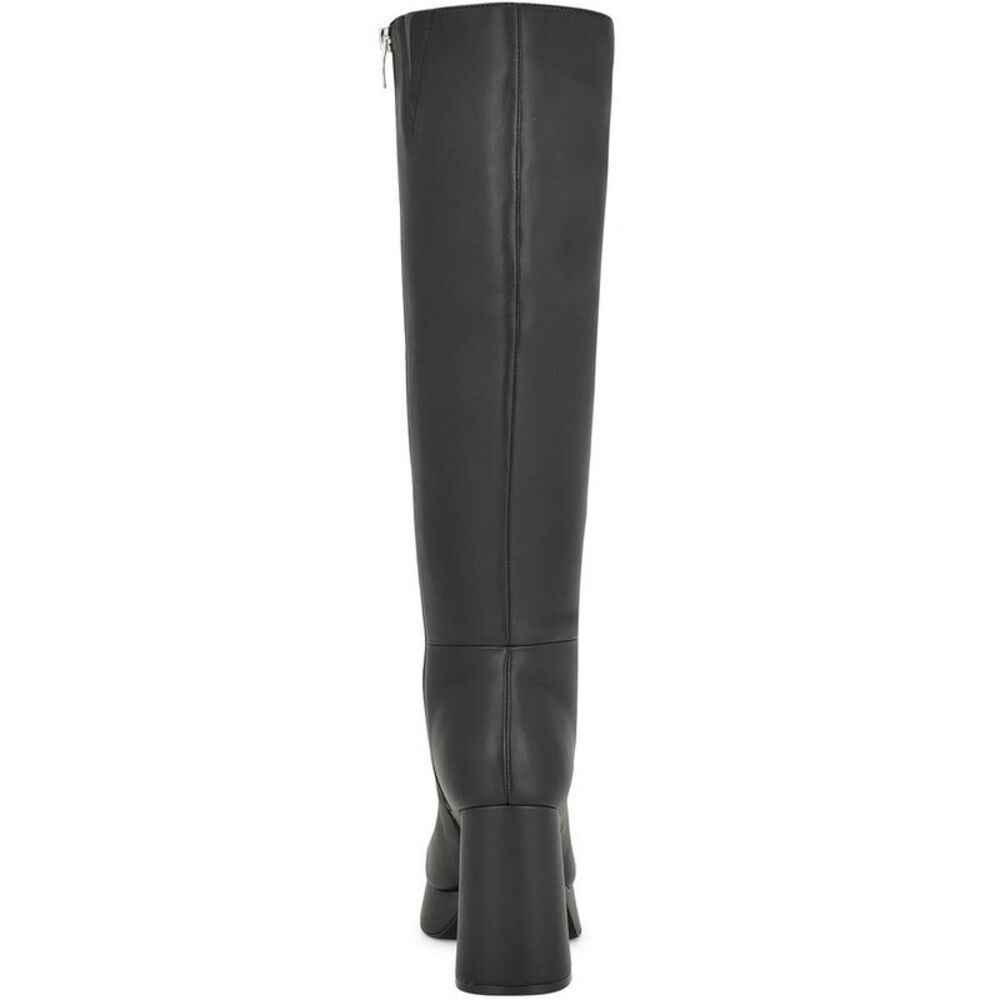 Nine West Womens Vadda 3 Black Faux Leather Tall Knee-High Boots Shoes NWT - Picture 3 of 3